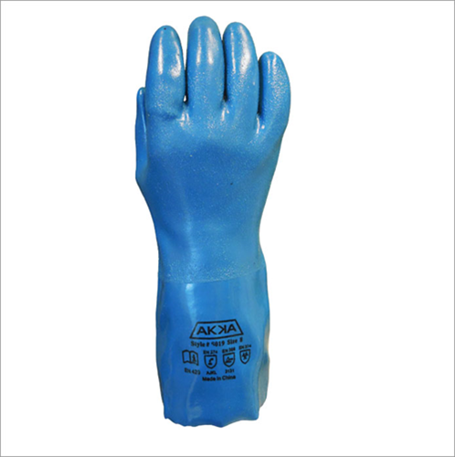 Picture of Blue glove all PVC and NBR, triple thickness