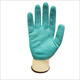 Photo de Polyester glove green latex coated palm finger