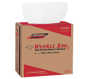 Picture of 41048, Wypall wiper X80 white 9.1x 16.8'' box