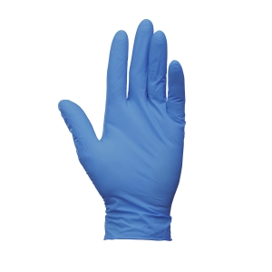 Picture of 90096, blue powder-free nitrile gloves  2 mm (S)